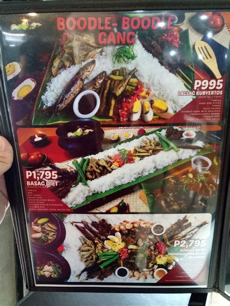 ka tunying's tagaytay menu
